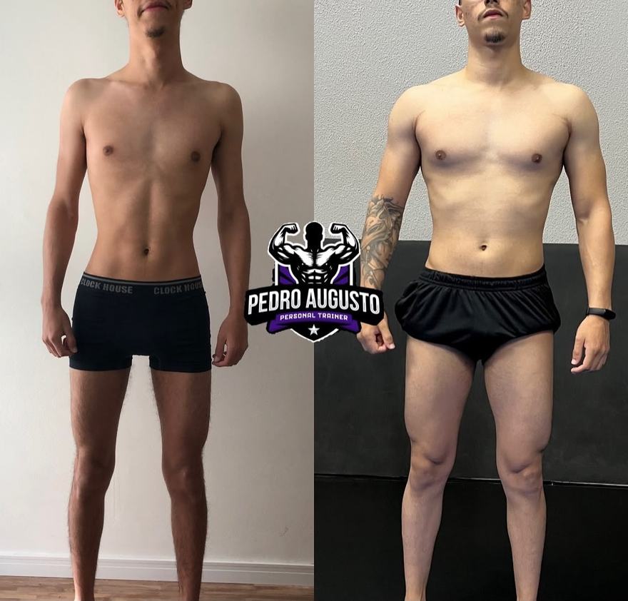 Transformação de aluno, antes e depois